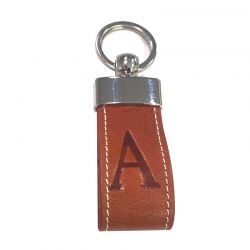 Initial Keychain - Leather